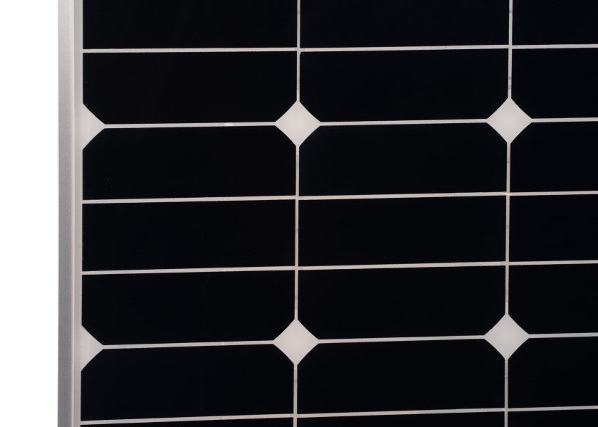 Detalj av solcellepanel SPR-80 med ramme 80 W 725 x 535 mm MC-4