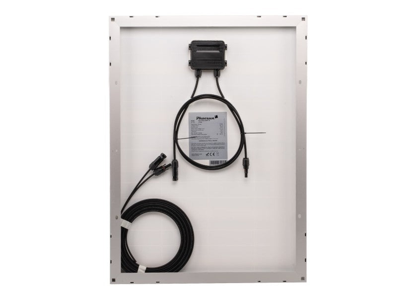 Nærbilde av solcellepanel SPR-80 med ramme 80 W 725 x 535 mm MC-4