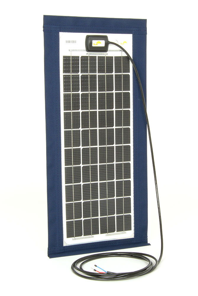 Solcellepanel med tekstilkant 17 Wp 668x333 mm forfra