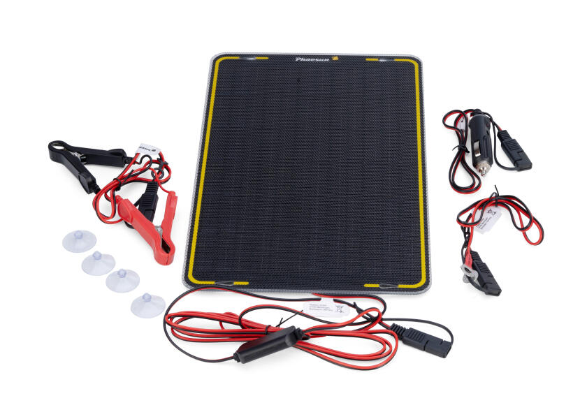 Solcellepanel vedlikeholdslading kit 12 V / 12 W semifleksibelt bakside