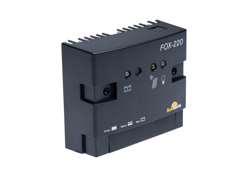 Solcelleregulator FOX-220 LED PWM 22A 12/24V sideprofil