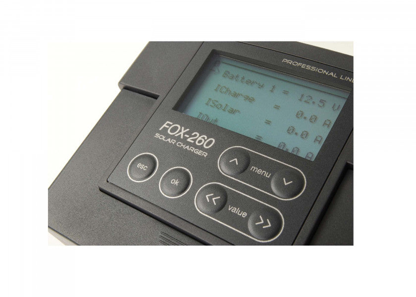 Detaljbilde av Solcelleregulator FOX-260 Lithium PWM 20A