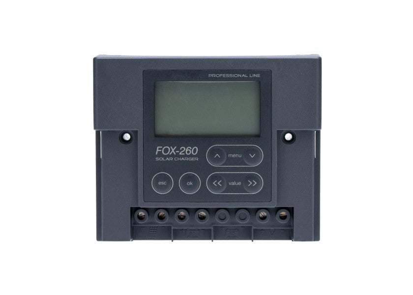 Solcelleregulator FOX-260 V2.1 LCD bakside