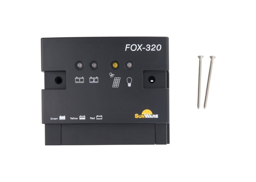 Solcelleregulator FOX-320 LED PWM 12/24V 22A - SUNWARE nærbilde