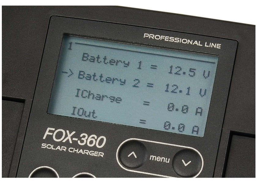 Nærbilde av Solcelleregulator FOX-360 V2.1