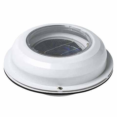 Solcellevifte for dekksmontering 11 m³/t 12 cm innfelling - Compass forfra
