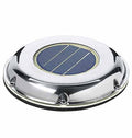 Solcellevifte rustfritt stål 215 mm - Compass sett forfra