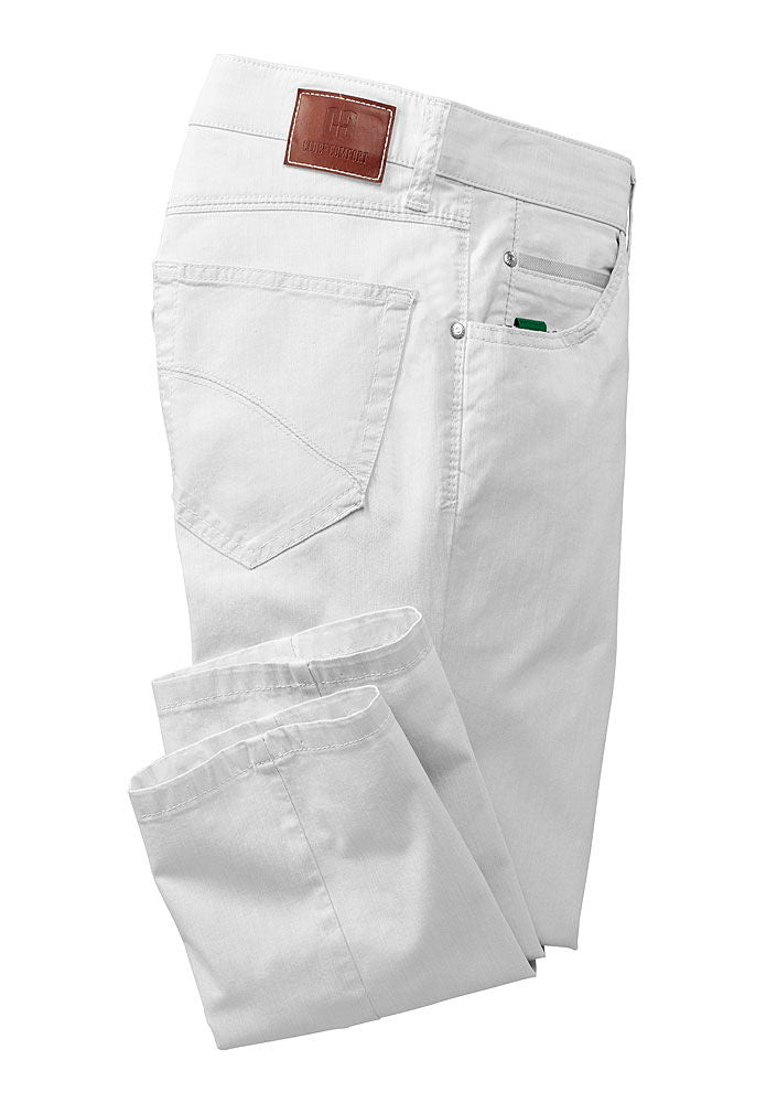 Sommer high stretch-jeans herre 5-lommer lett materiale - CLUB of COMFORT detalj