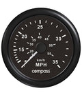 Speedometer pitot 0-35 mph 85 mm - Compass forfra