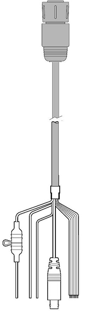 Spennings- og datakabel med rett plugg for c9x, e7, e9x, e12x Raymarine forfra