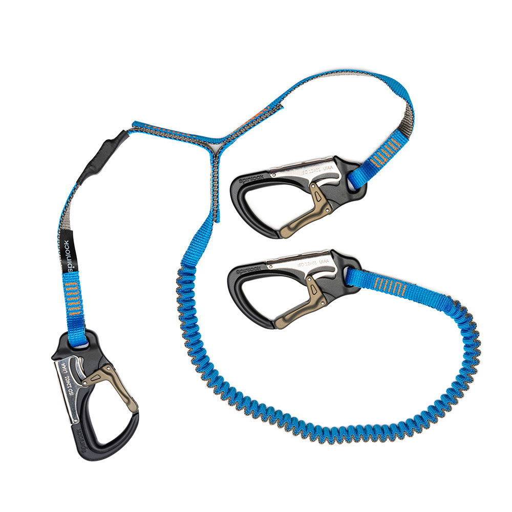 Spinlock 3-Clip Lifeline elastisk sikkerhetsline forfra