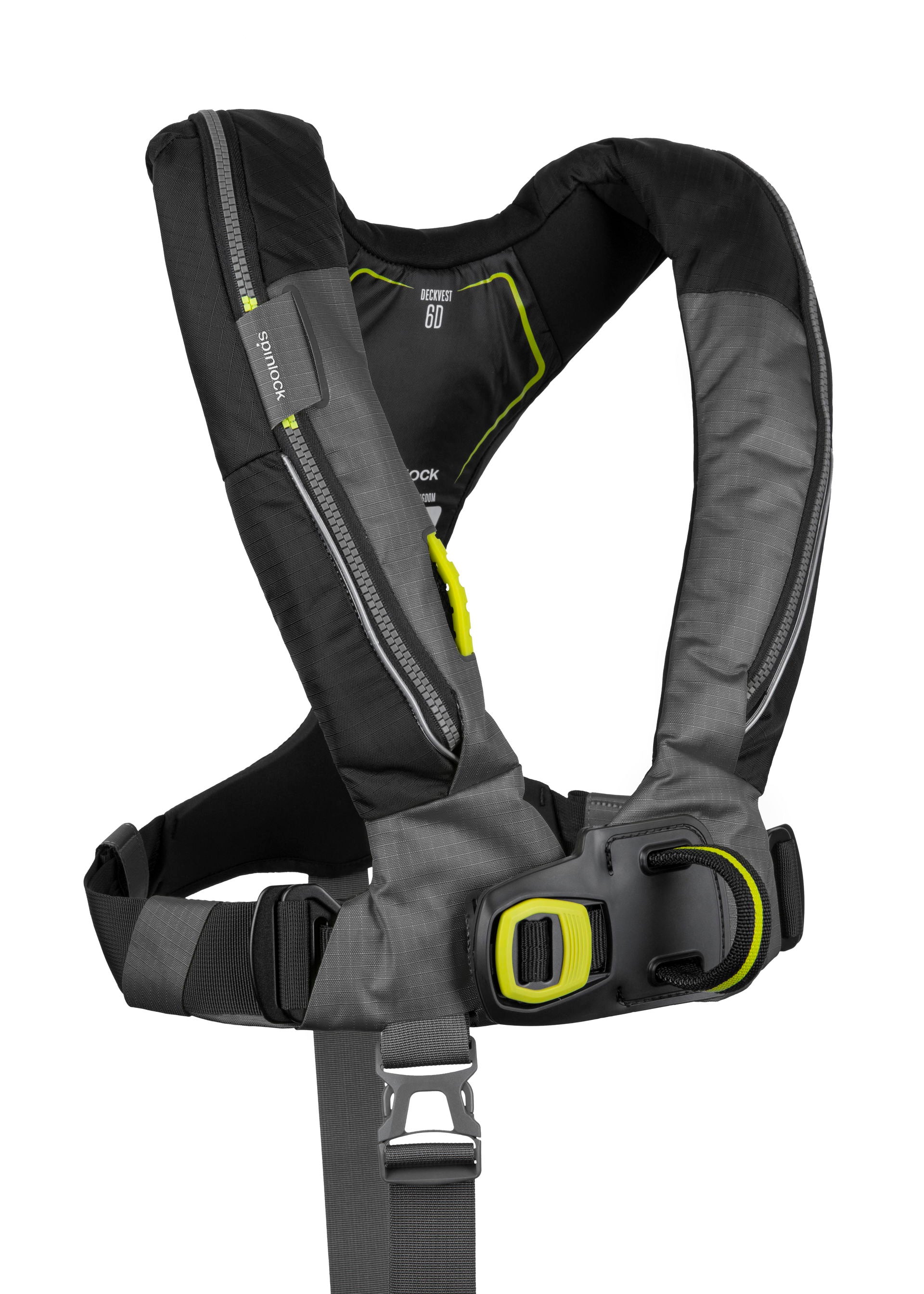 Detalj av Spinlock Deckvest 6D automatvest 275N med sele