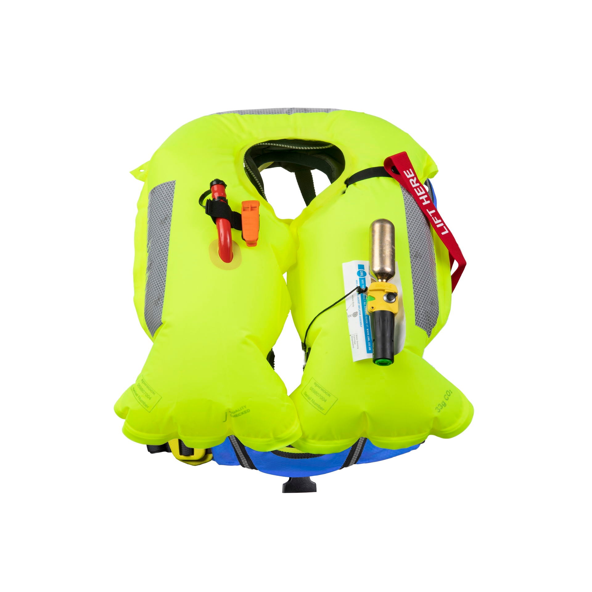 Spinlock Deckvest CENTO Junior automatvest 100N 20-50 kg Pacific Blue med festepunkter