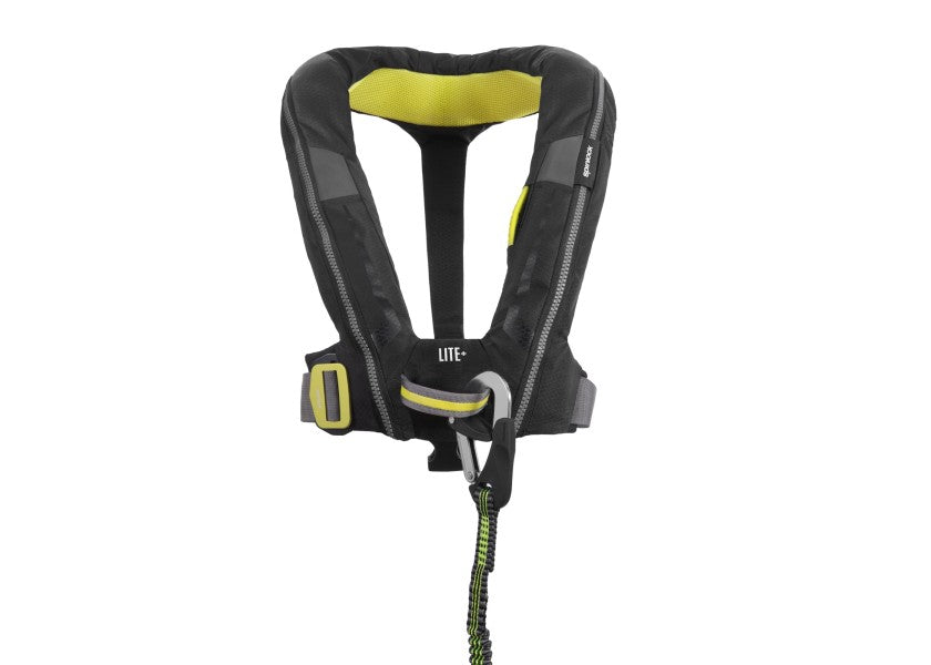 Spinlock Deckvest Lite+ automatvest 170 N svart med D-ring bakside
