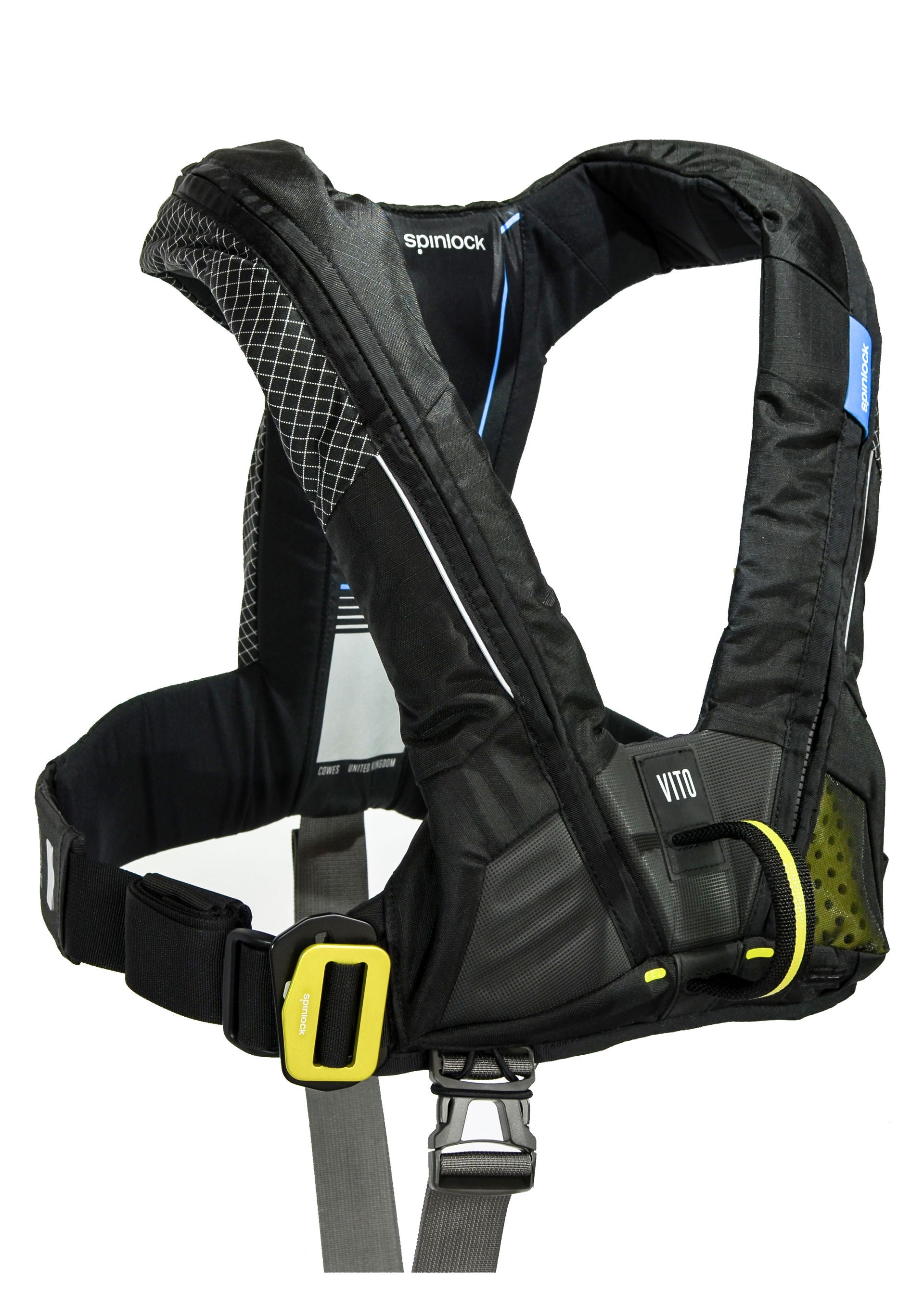 Spinlock Deckvest VITO automatvest 170 N med HRS system detalj av sele