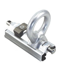 Spinnakervogn universal aluminium 94 mm for 25x4 mm skinne forfra