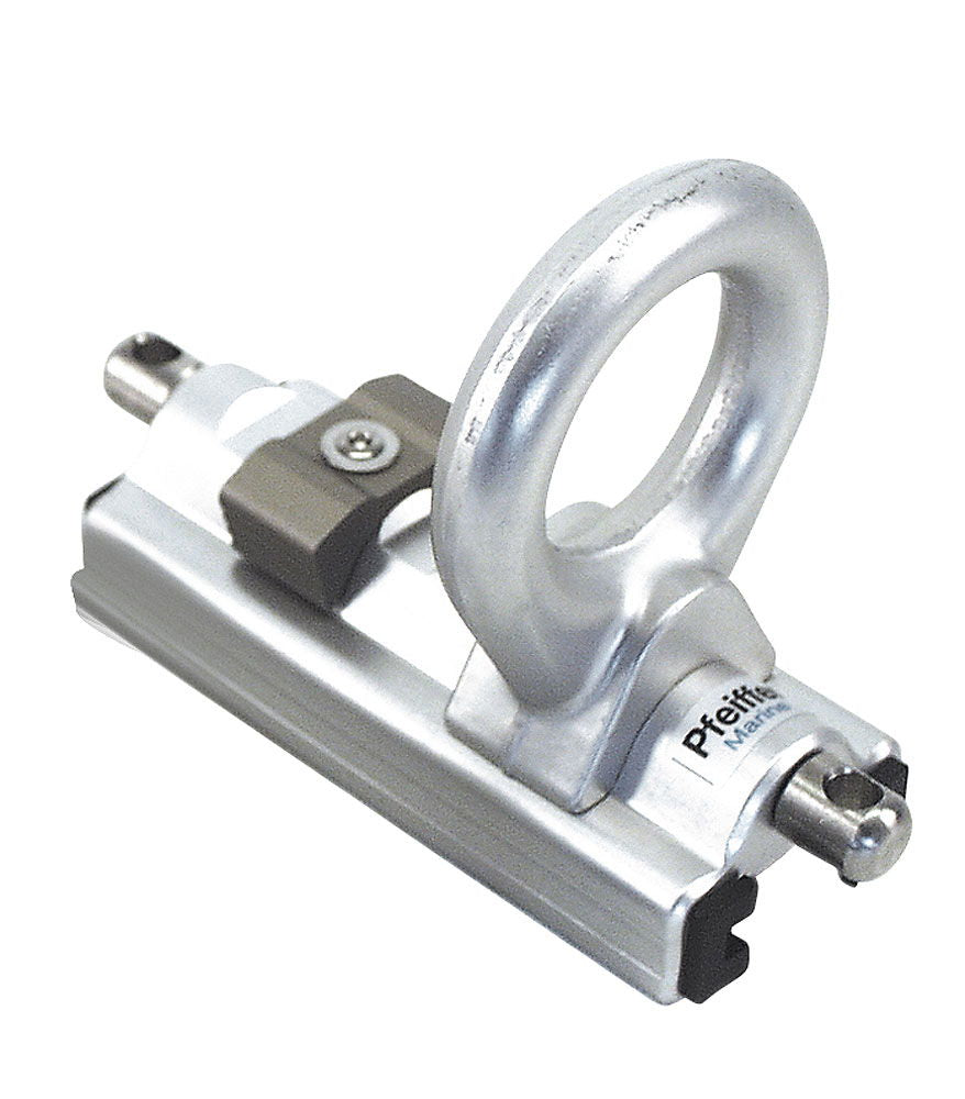 Spinnakervogn universal aluminium 94 mm for 25x4 mm skinne forfra