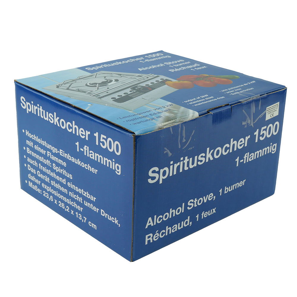 Spritkokeapparat 1-bluss 2000 W rustfritt stål top