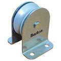 Stående blokk aluminium med sjakkel 51 mm for wire 5 mm - Barton forfra