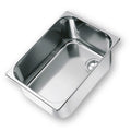 Stålvask firkantet rustfritt stål 320x170 mm med avløp Ø 25 mm - Allpa forfra