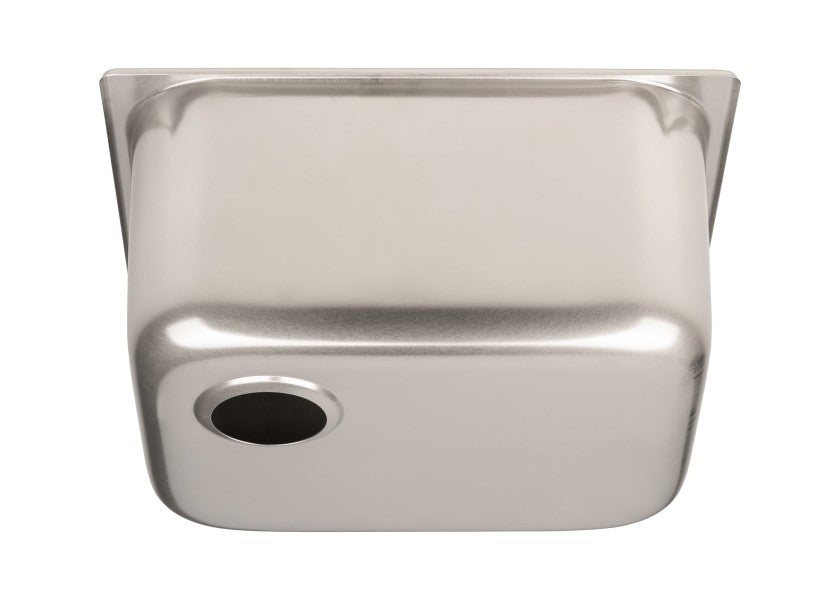 Detalj av stålvask firkantet rustfritt stål 320 x 260 x 150 mm
