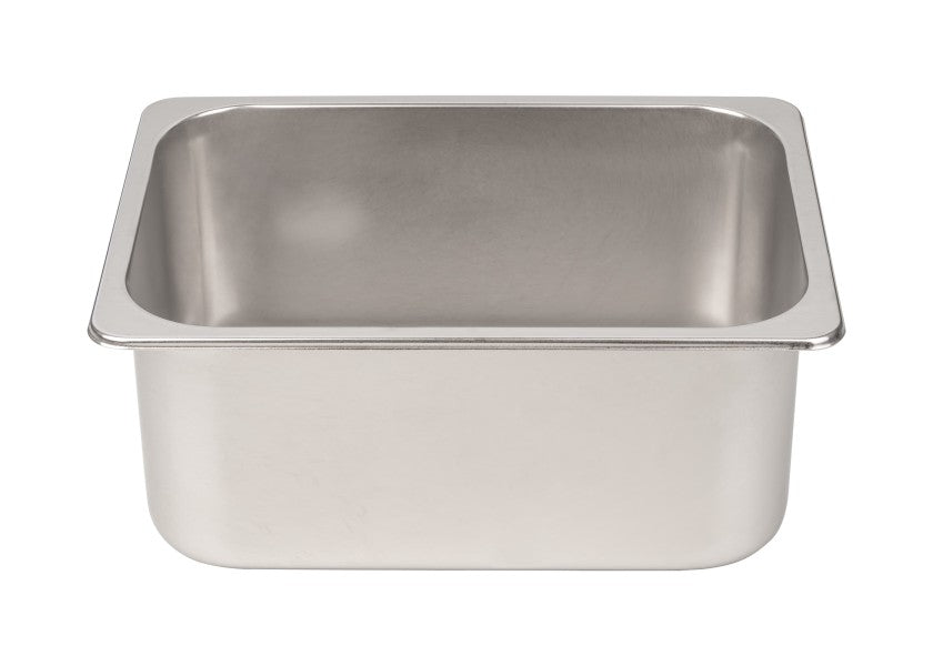 Nærbilde av Stålvask firkantet rustfritt stål 355 x 260 x 150 mm montert
