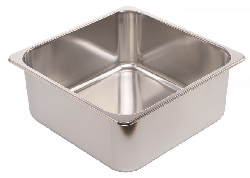Stålvask firkantet rustfritt stål 360 x 360 x 150 mm forfra