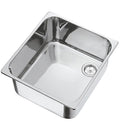 Stålvask rektangulær 260x325 mm 150 mm dyp 25 mm avløp forfra