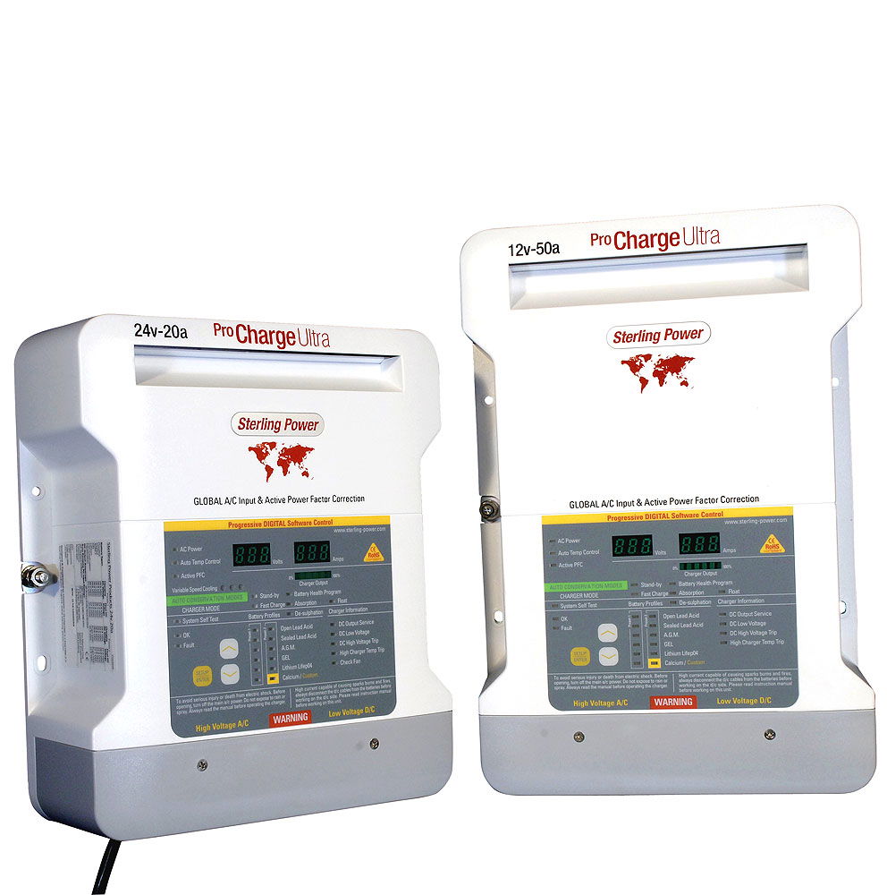 Sterling Pro Charge Ultra batterilader 10A 2 utganger 12V forfra