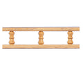 Stiftreling teak 152 x 6,5 x 2 cm flatmontering ARC Marine forfra