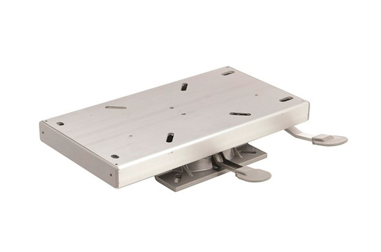 Stolsøyle grunnplate 360° eloksert aluminium 180x340 mm forfra