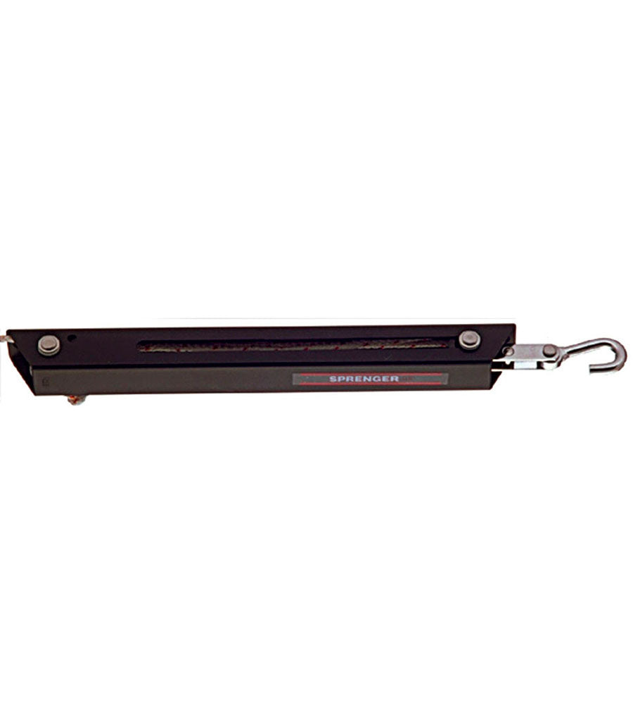 Strecker med 6 ruller aluminium 300 mm svart eloksert forfra