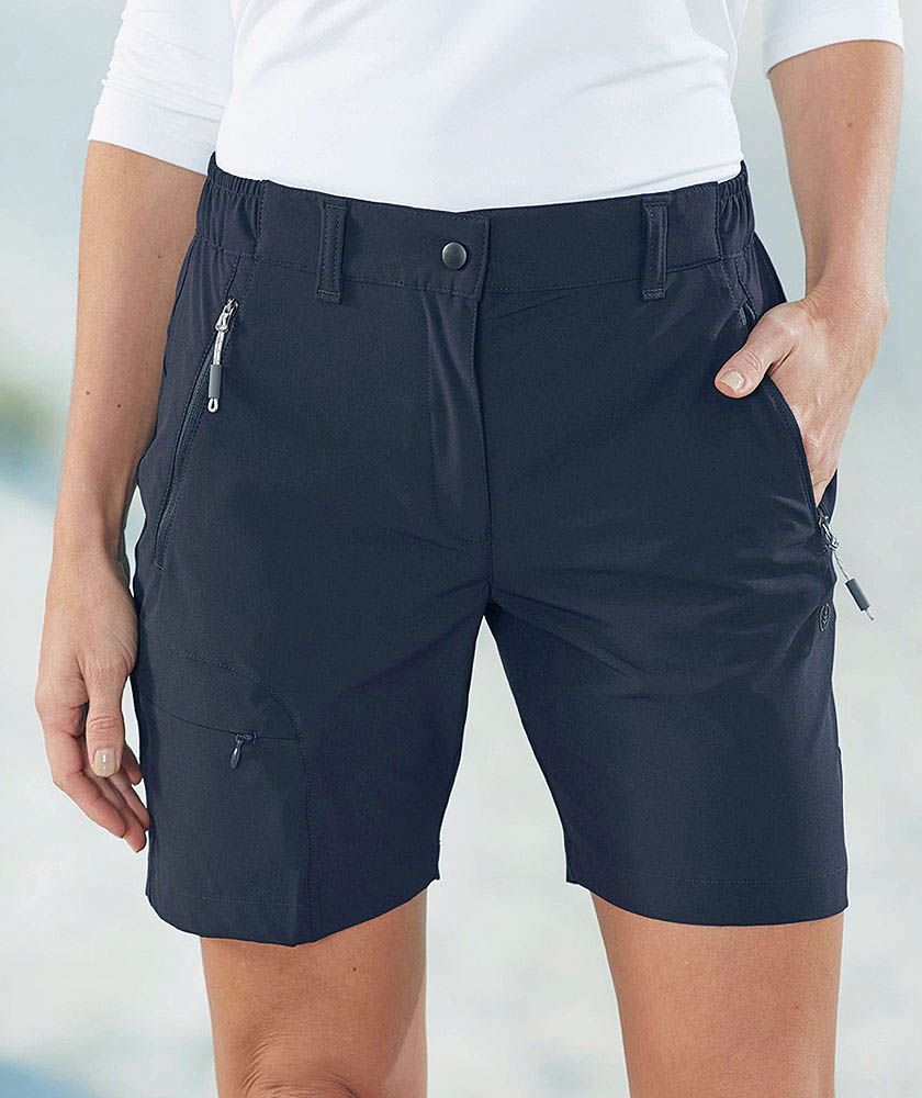 Stretch bermudashorts dame 4-veis stretch Vask og Gå bakside