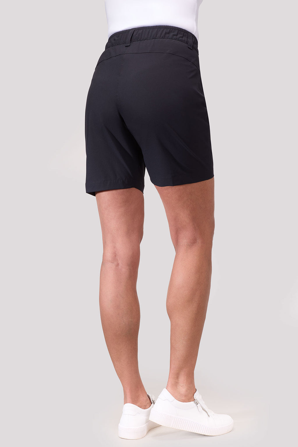 Stretch bermudashorts dame 4-veis stretch Vask og Gå med elastisk midjebånd