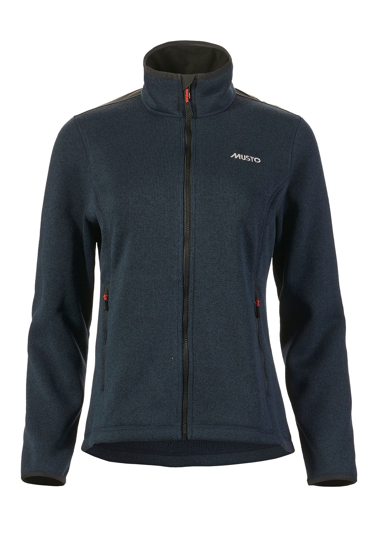 Strikket fleecejakke for damer med innerfleece Musto forfra
