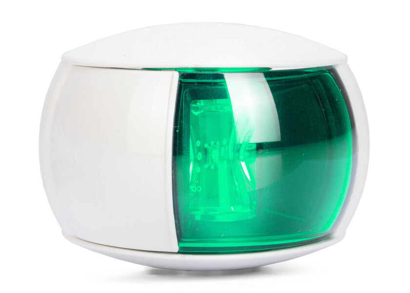 Styrbordlanterne NaviLED Compact hvit LED 12/24V - Hella Marine forfra