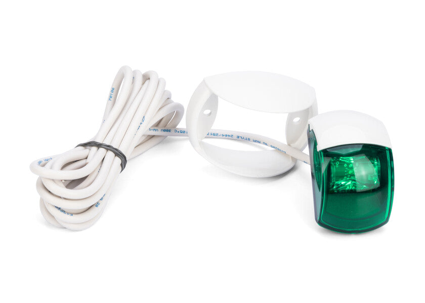 Styrbordlanterne NaviLED Compact hvit LED 12/24V - Hella Marine med kabeltilkobling