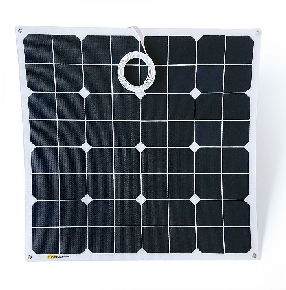 Nærbilde av overflate på SUNBEAM Tough solcellepanel 21 W