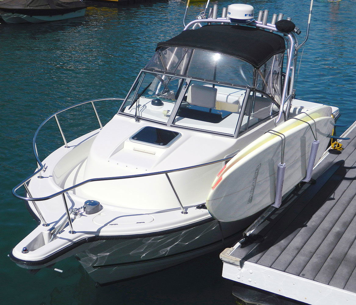 Detaljbilde av SUP- og kajakkholderfor rekkverk rustfritt stål Magma