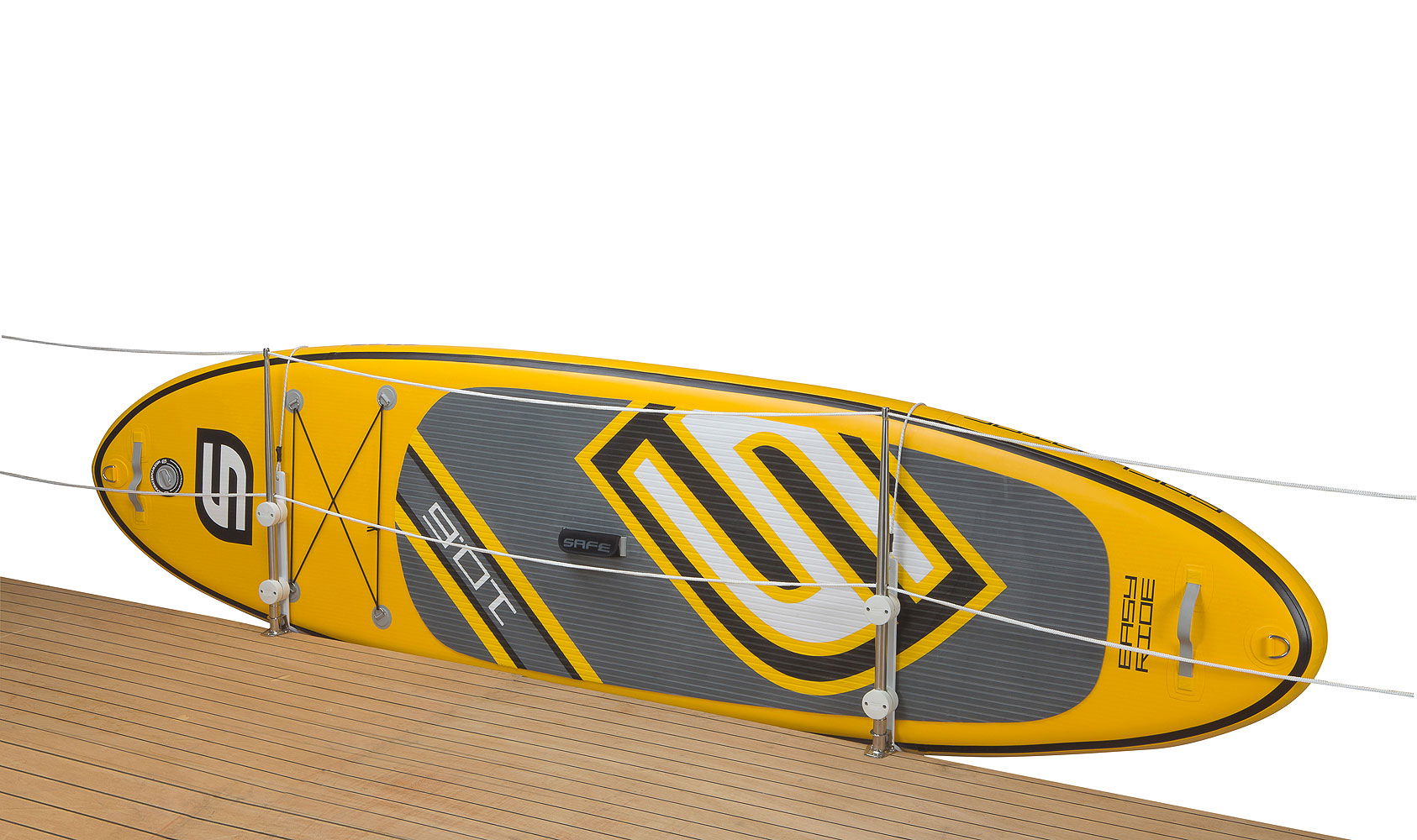 SUP- og landgangsholder aluminium for tykkelse opptil 18 cm - TREM montert på båt
