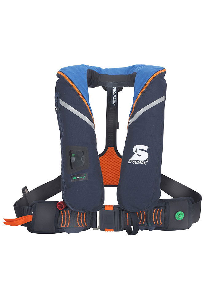 Survival 220N/275N automatvest med sele og skrittstropp - Secumar forfra