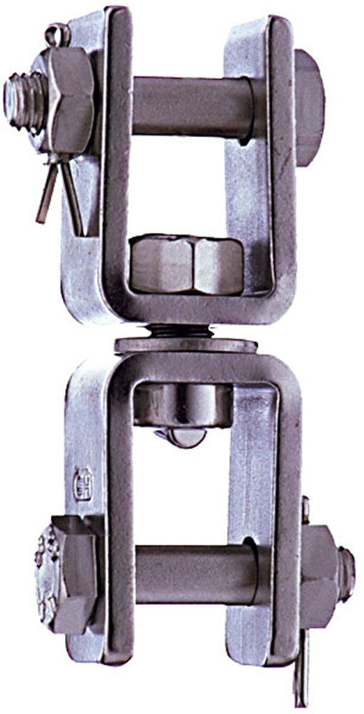 Svivel for bøye rustfritt stål 110 mm 4500 kg bruddlast forfra