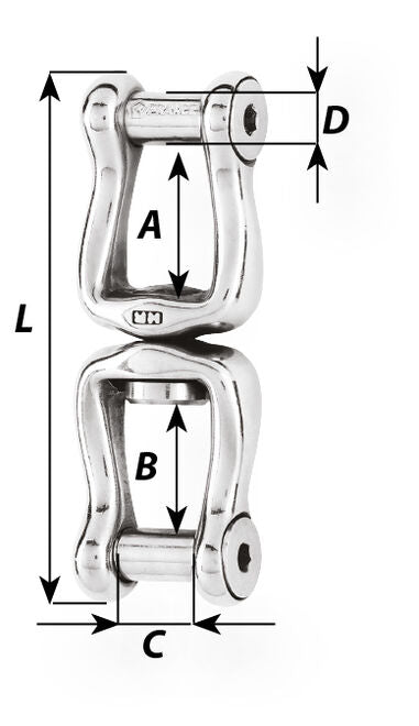 Svivelsjakkel HR bolt med unbrako 8 mm 2800 kg bakside