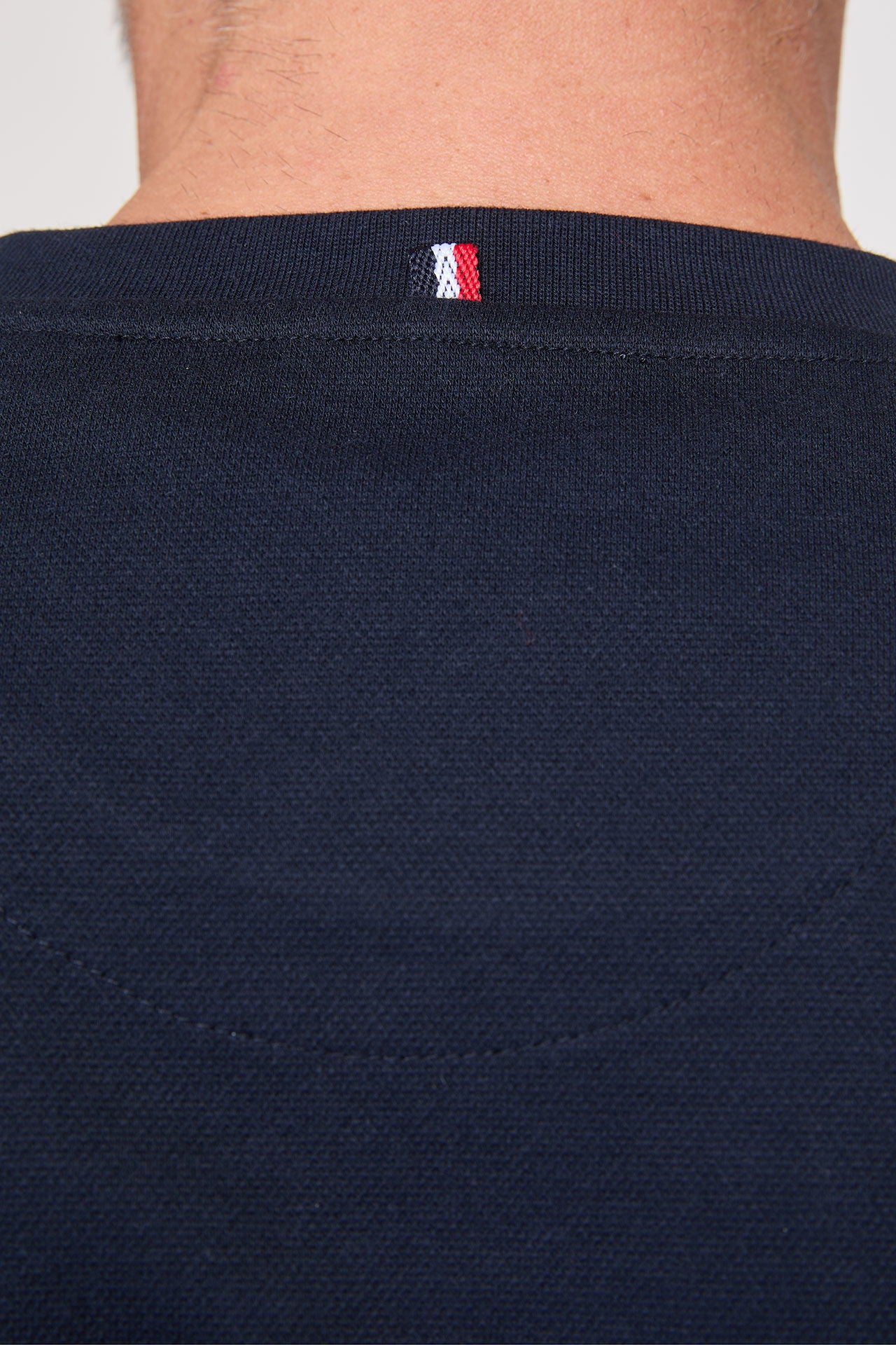 Detalj av ribbestrikkede mansjetter på Sweatshirt StayFresh med maritim broderi piké