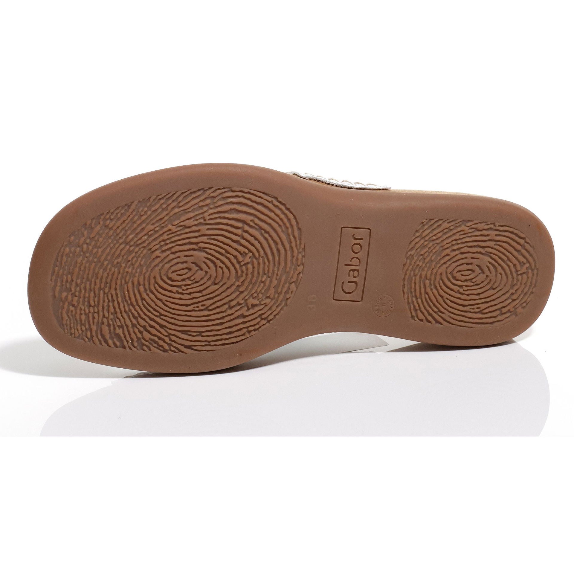 Tå sandal dame skinn med BestFit passform 3 cm hæl såle detalj