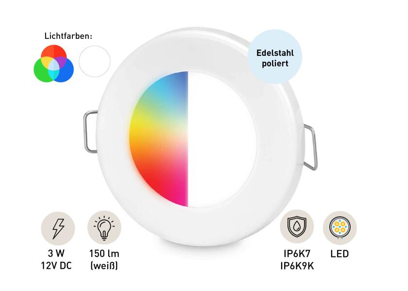 Taklampe APELO LED75 RGB/W hvit lysfarge