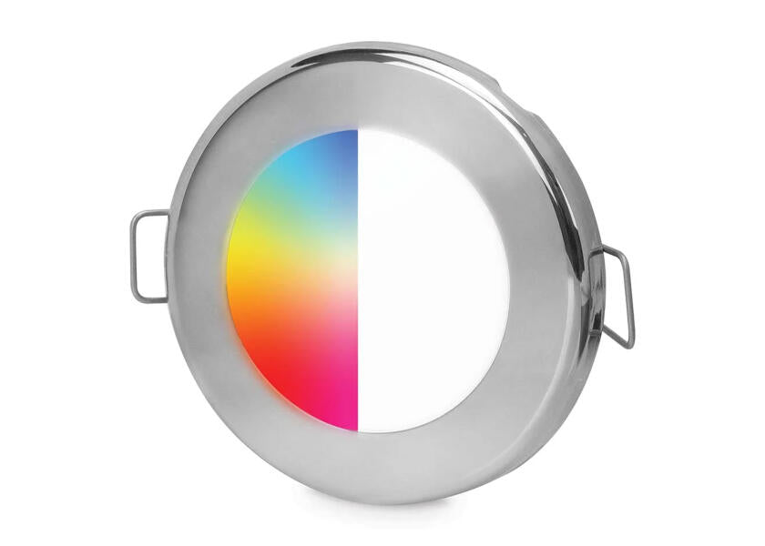 Taklampe APELO LED75 RGB/W rustfritt stål forfra