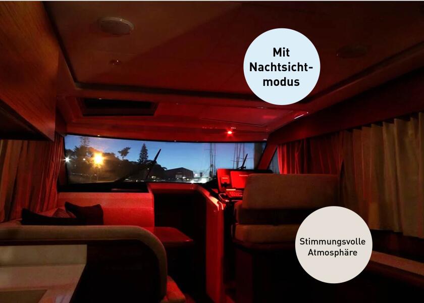 Taklampe APELO LED75 RGB/W rustfritt stål polert overflate