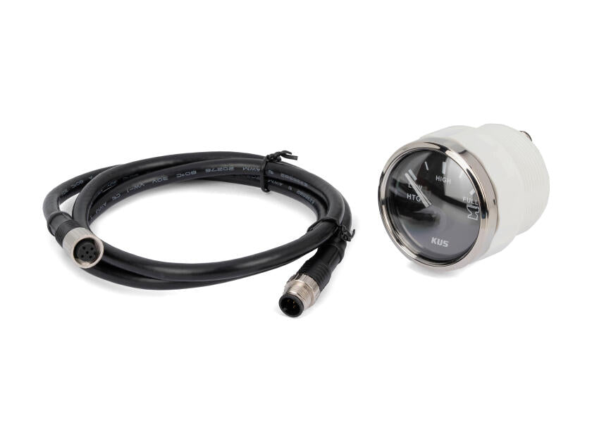 Tankmåler septik 52 mm NMEA 2000 sort IP67 12/24V sideprofil