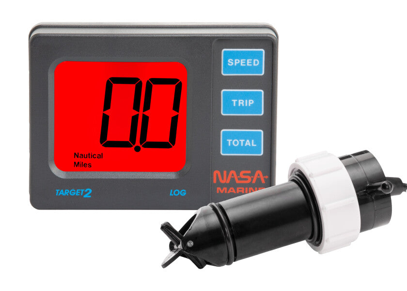 Target 2 logginstrument med giver 0-25 knop 12V - NASA forfra